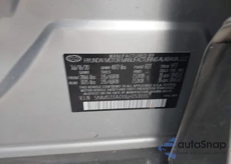 2020 Hyundai Santa Fe Sel z USA, uszkodzony, nr VIN 5NMS33AD0LH253035